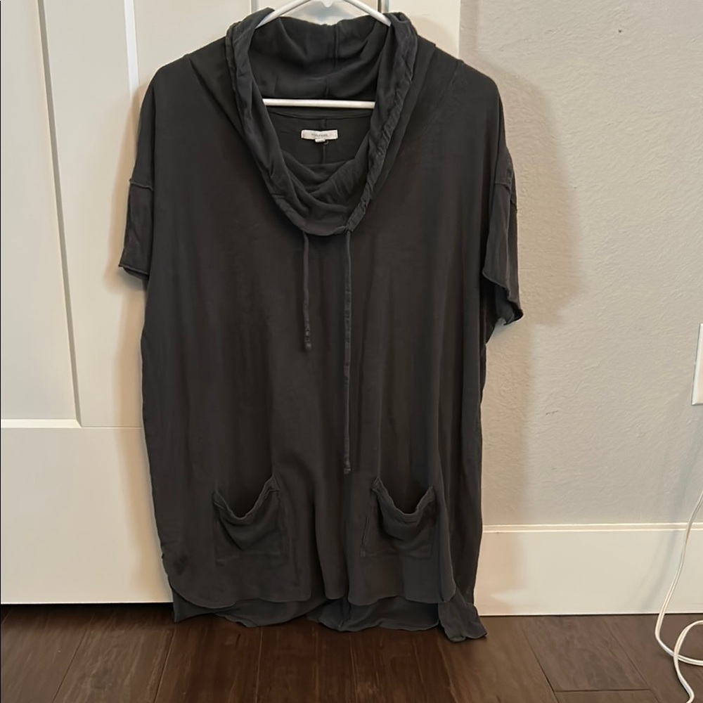 Maurices Charcoal Cowl Neck Lounge Tunic